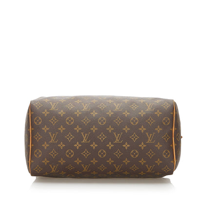 Louis-Vuitton Monogram Speedy 35 Brown