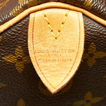 Louis-Vuitton Monogram Speedy 35 Brown