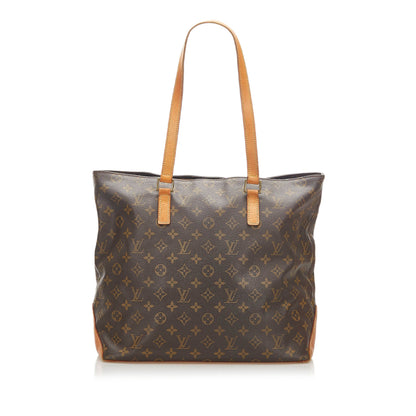 Louis-Vuitton Monogram Cabas Mezzo Brown