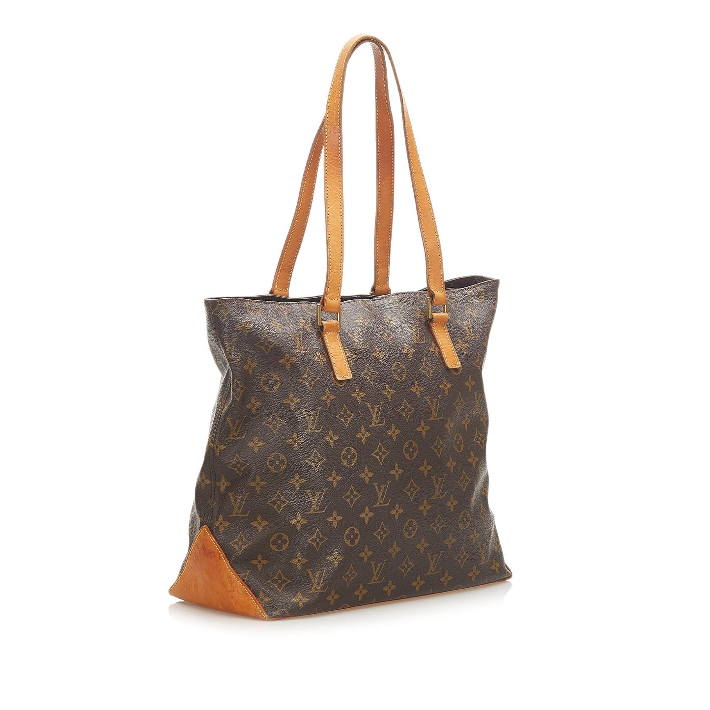 Louis-Vuitton Monogram Cabas Mezzo Brown