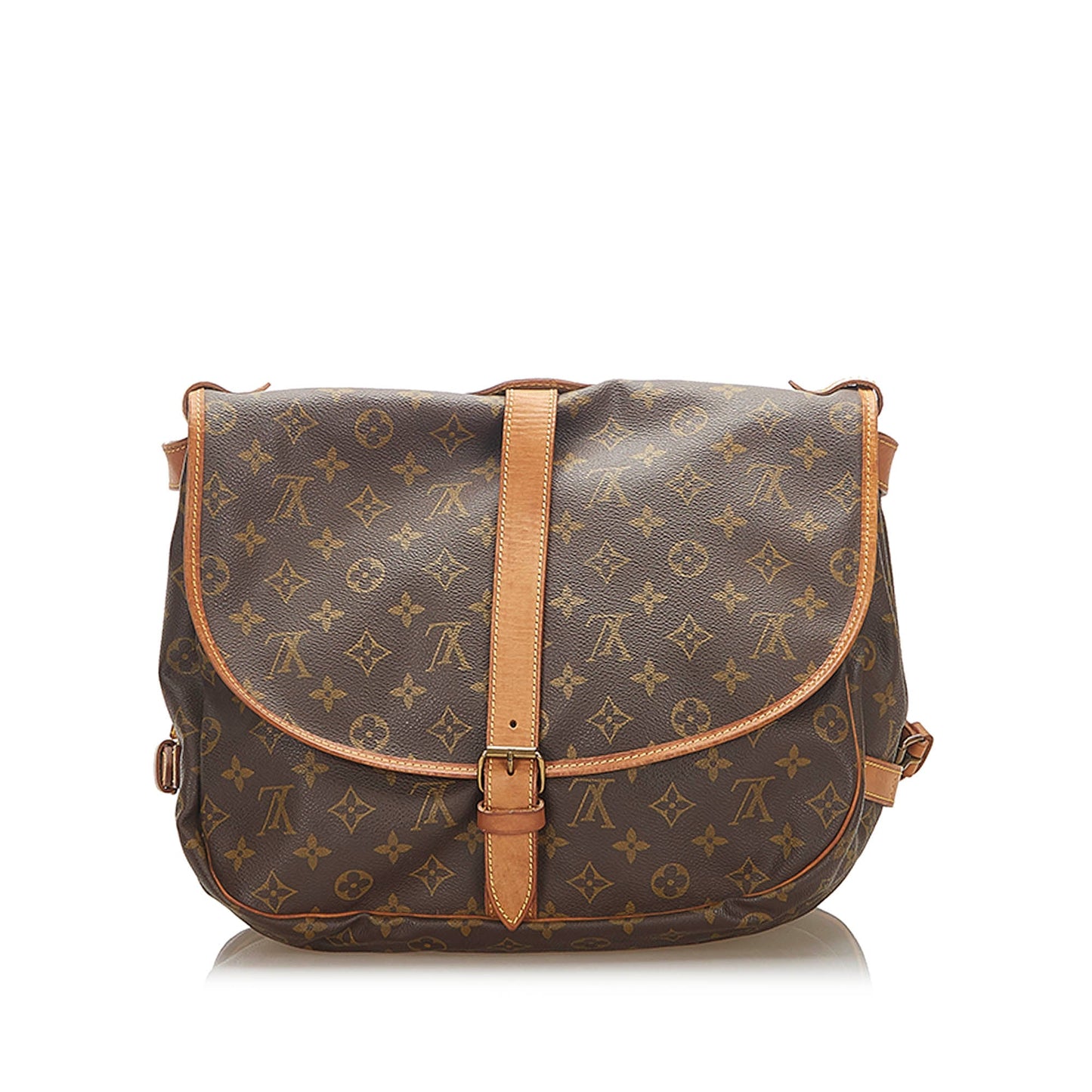 Louis-Vuitton Monogram Saumur 35 Brown