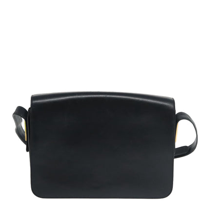 Gucci G Logo Black Leather Shoulder Bag