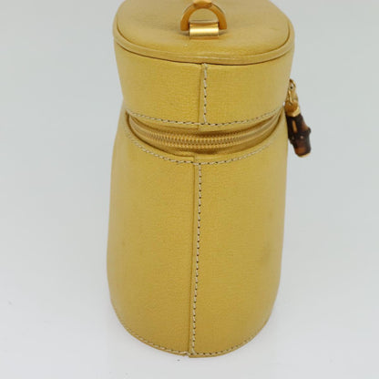 Gucci Bamboo Yellow Leather Clutch Bag