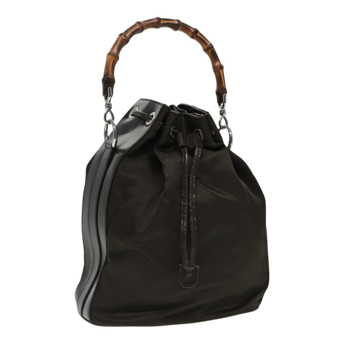 Gucci Bamboo Brown Synthetic Handbag ()