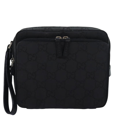 Gucci Gg Canvas Black Canvas Clutch Bag ()