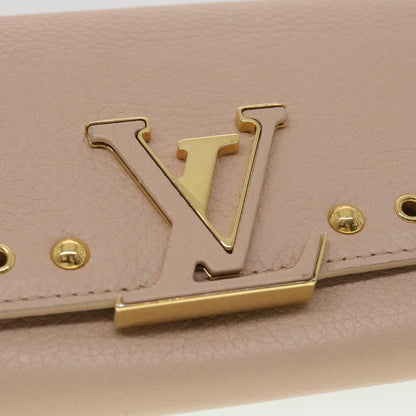 Louis Vuitton Pink Leather Capucines wallet accessories