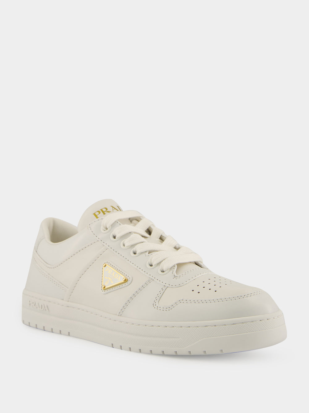 White Low-Top Leather Sneakers