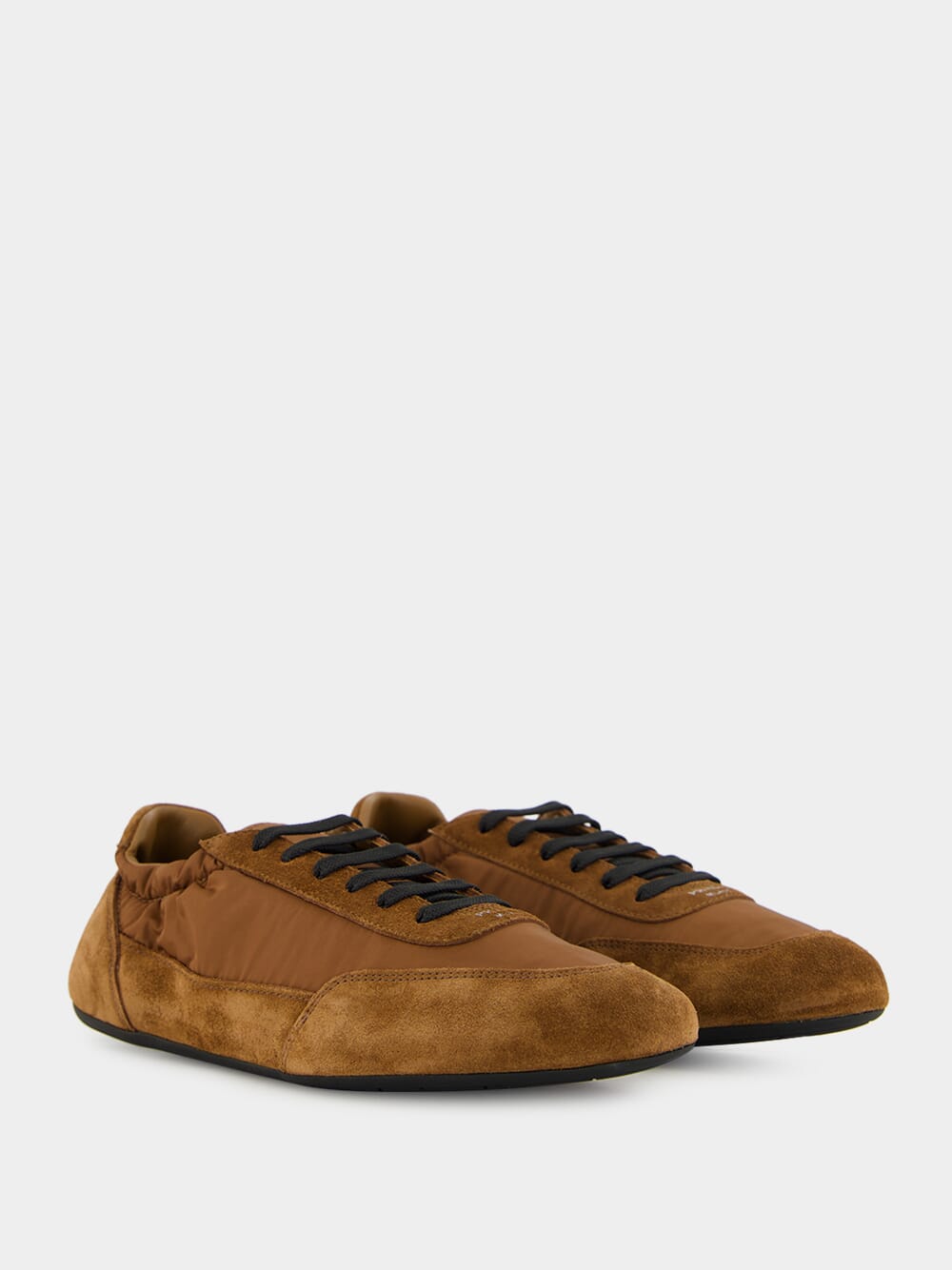 Palisander Brown Re-Nylon and Suede Sneakers