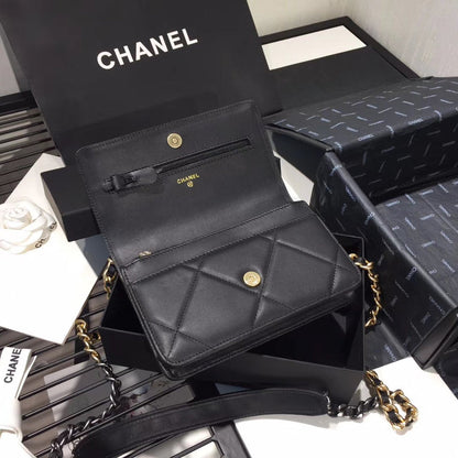 Chanel 19 Wallet on Chain Black