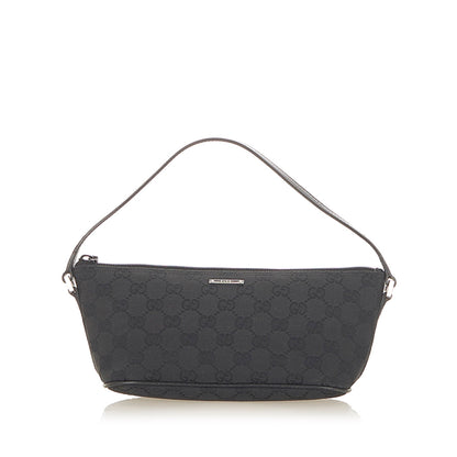 Gucci GG Canvas Boat Baguette Black