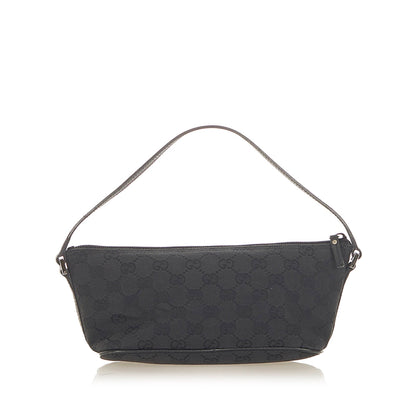 Gucci GG Canvas Boat Baguette Black