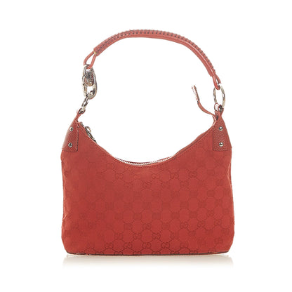 Gucci Gucci GG Canvas Shoulder Bag Red