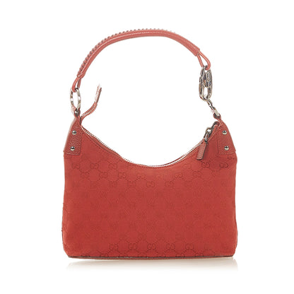 Gucci Gucci GG Canvas Shoulder Bag Red