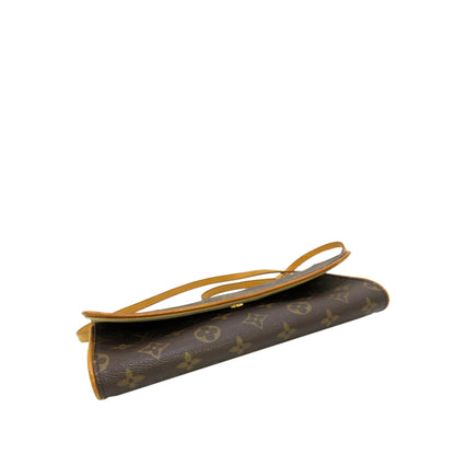 Louis-Vuitton Monogram Pochette Twin GM Brown