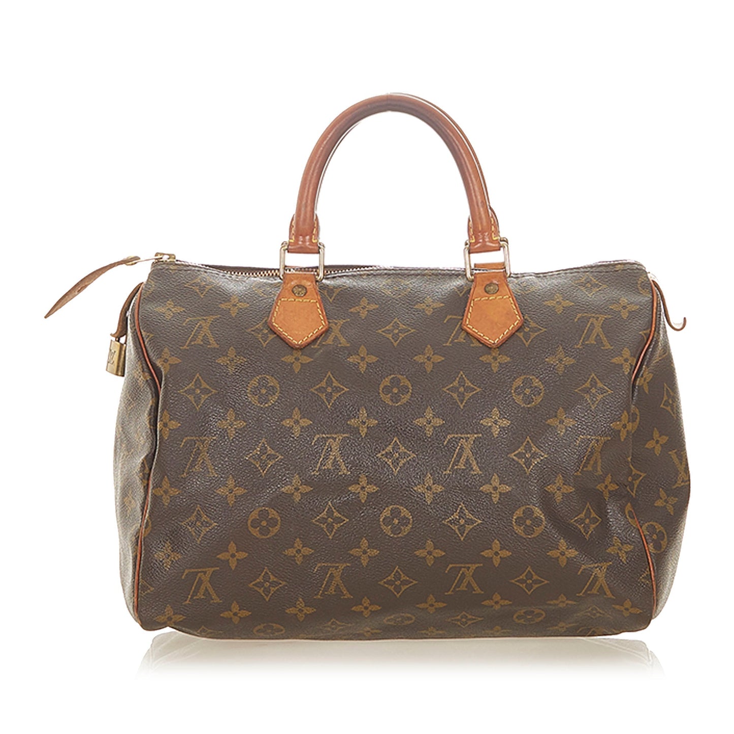 Louis-Vuitton Monogram Speedy 35 Brown