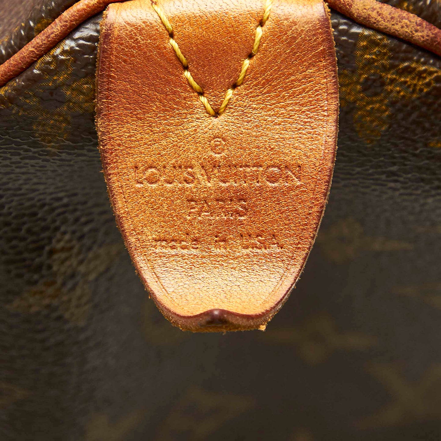 Louis-Vuitton Monogram Speedy 35 Brown