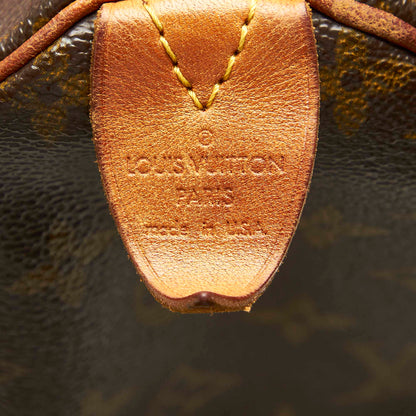 Louis-Vuitton Monogram Speedy 35 Brown
