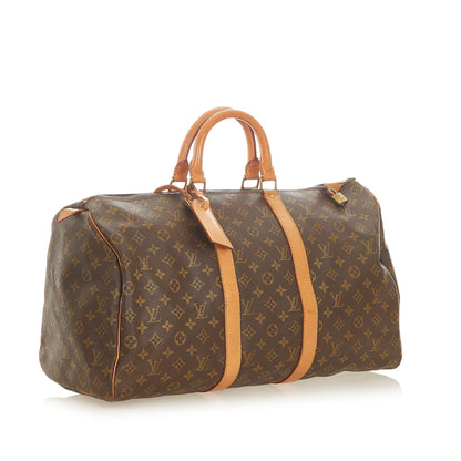 Louis-Vuitton Monogram Keepall 50 Brown