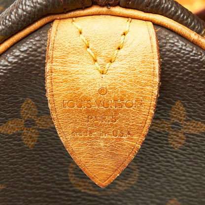 Louis-Vuitton Monogram Speedy 35 Brown