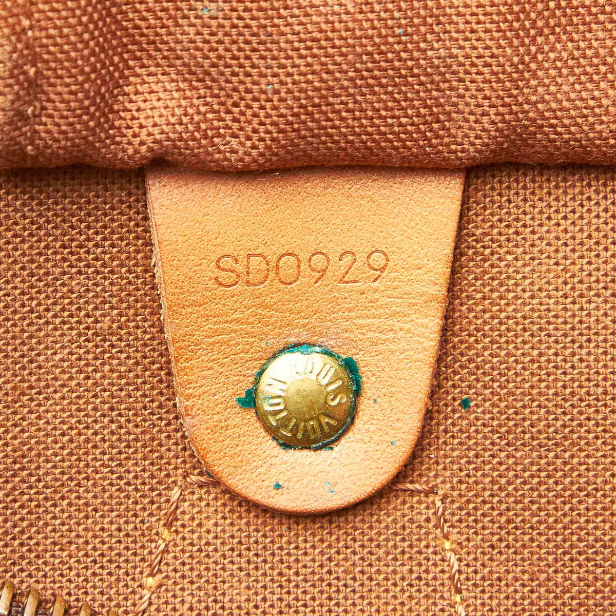 Louis-Vuitton Monogram Speedy 35 Brown