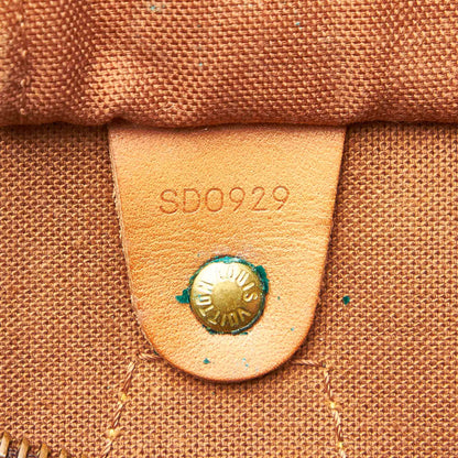Louis-Vuitton Monogram Speedy 35 Brown
