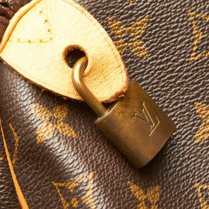 Louis-Vuitton Monogram Speedy 35 Brown