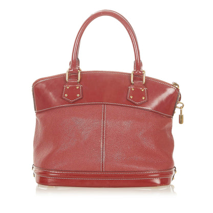 Louis-Vuitton Suhali Lockit MM Red