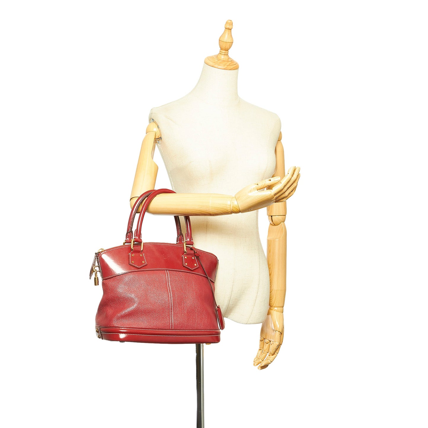Louis-Vuitton Suhali Lockit MM Red