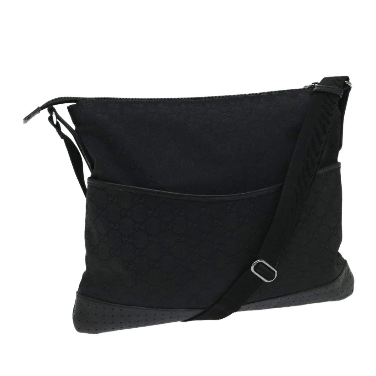 Gucci Gg Canvas Black Canvas Shoulder Bag ()