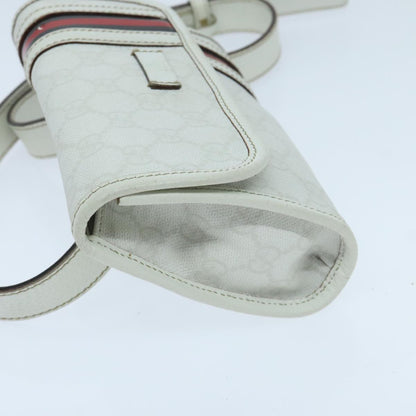 Gucci Sherry White Canvas Shoulder Bag