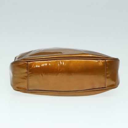 Gucci Bamboo Brown Patent Leather Handbag