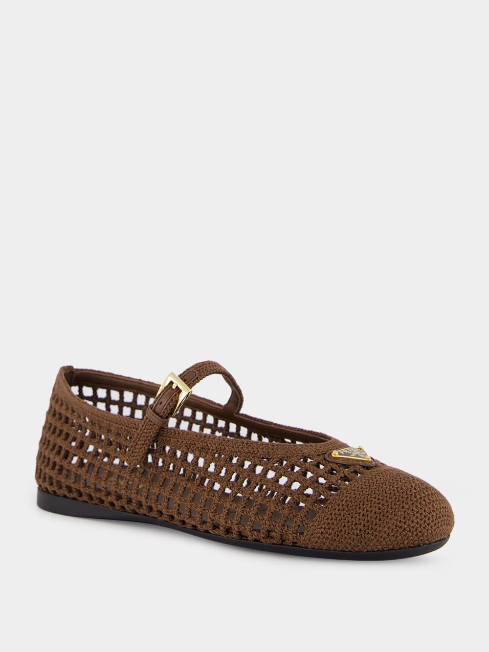 Cocoa Brown Crochet Ballet Flats