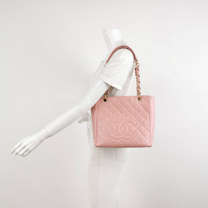 Chanel PST Petite Shopping Tote Pink Caviar Leather Gold Hardware, 2004-2005