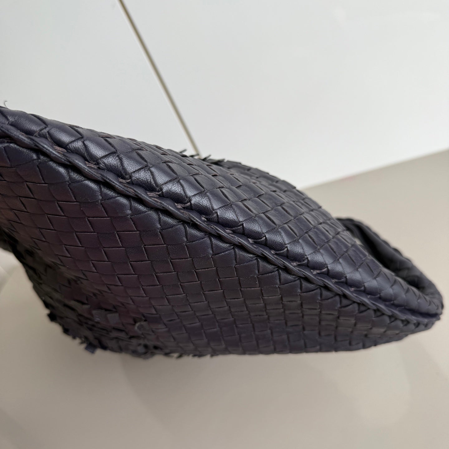 Bottega Veneta Veneta Hobo Midnight Blue Dark Navy Intrecciato Leather Bag 47cm