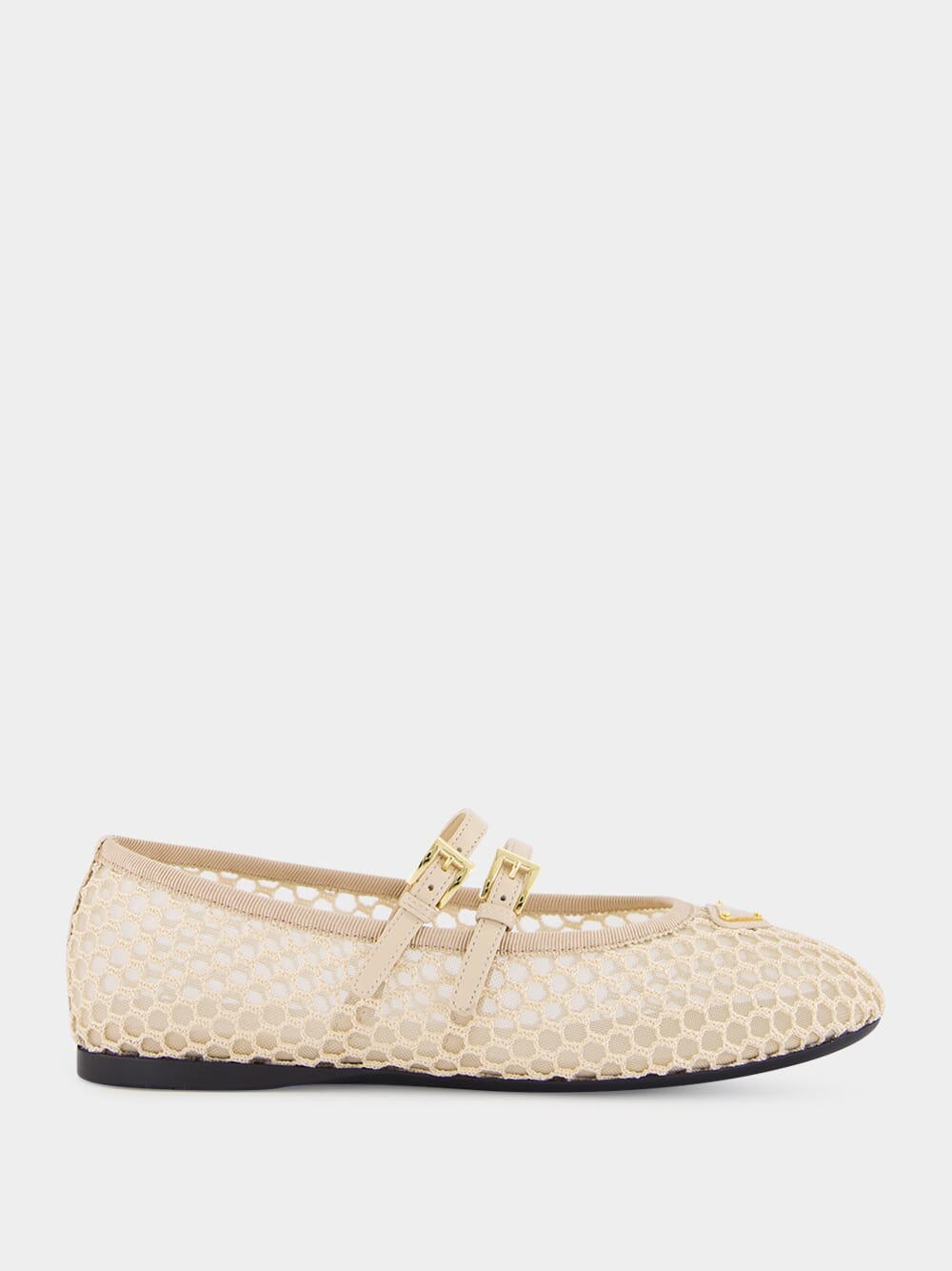 Travertine Stone Mesh Fabric Ballerinas