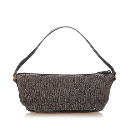 Gucci Gucci GG Canvas Boat Baguette Black