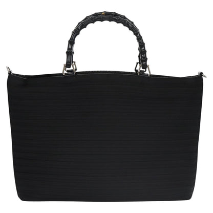 Gucci Bamboo Black Canvas Handbag