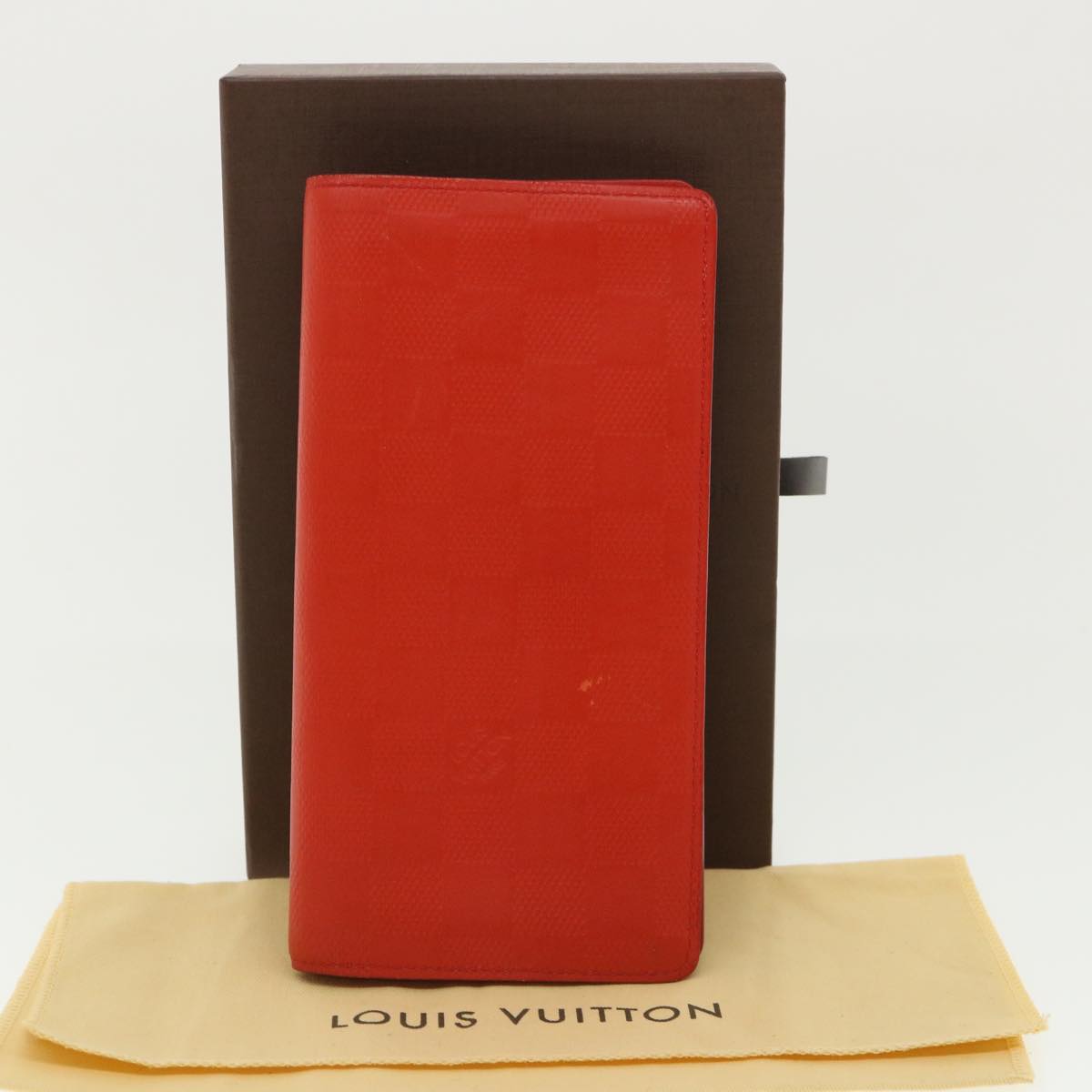 Louis Vuitton Orange Leather Brazza wallet accessories