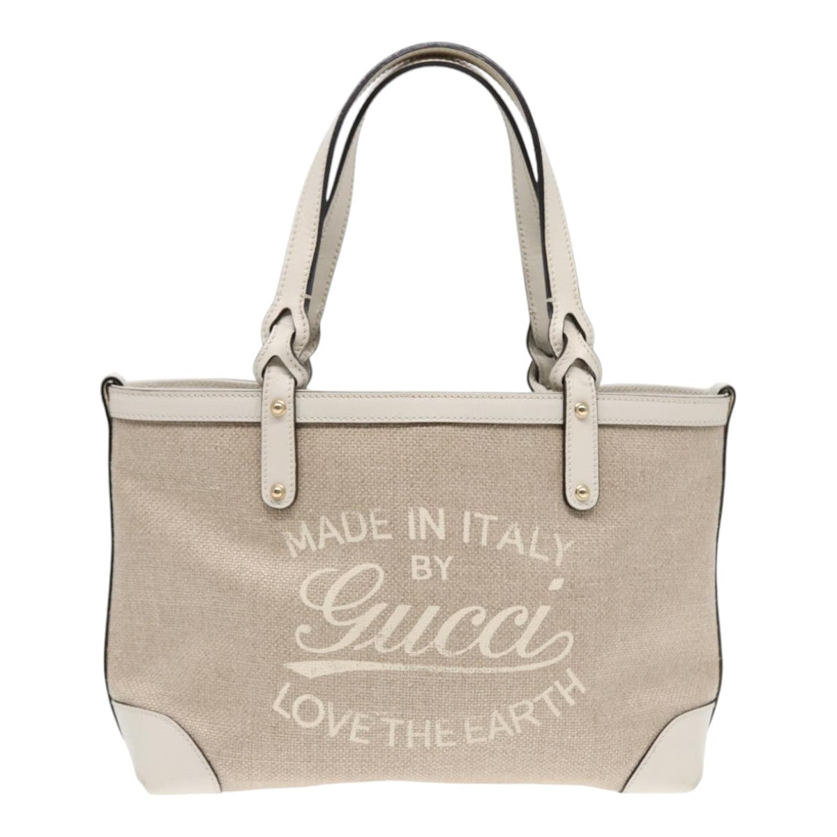 Gucci -- Beige Canvas Handbag ()