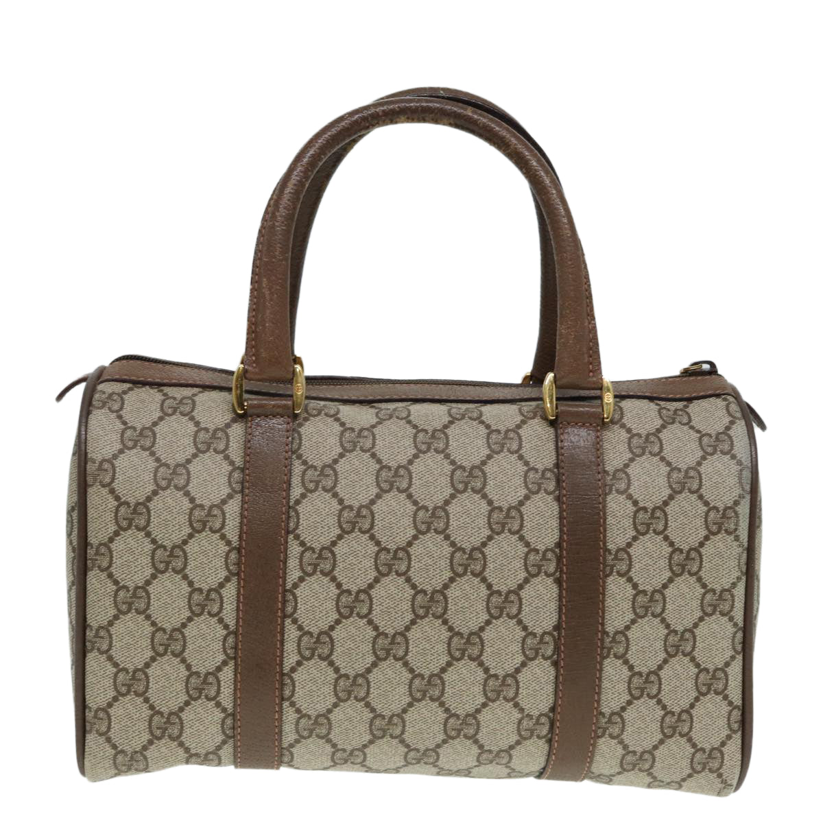 Gucci Boston Beige Canvas Travel Bag