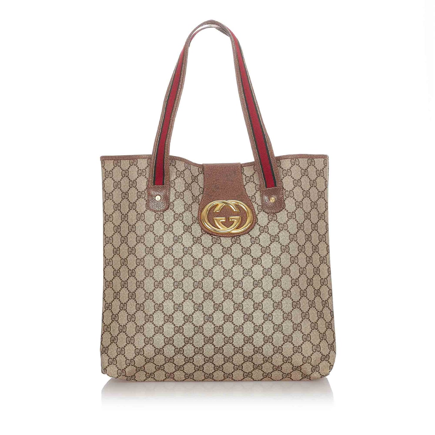 Gucci Gucci GG Supreme Tote Bag Brown