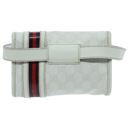 Gucci Sherry White Canvas Shoulder Bag