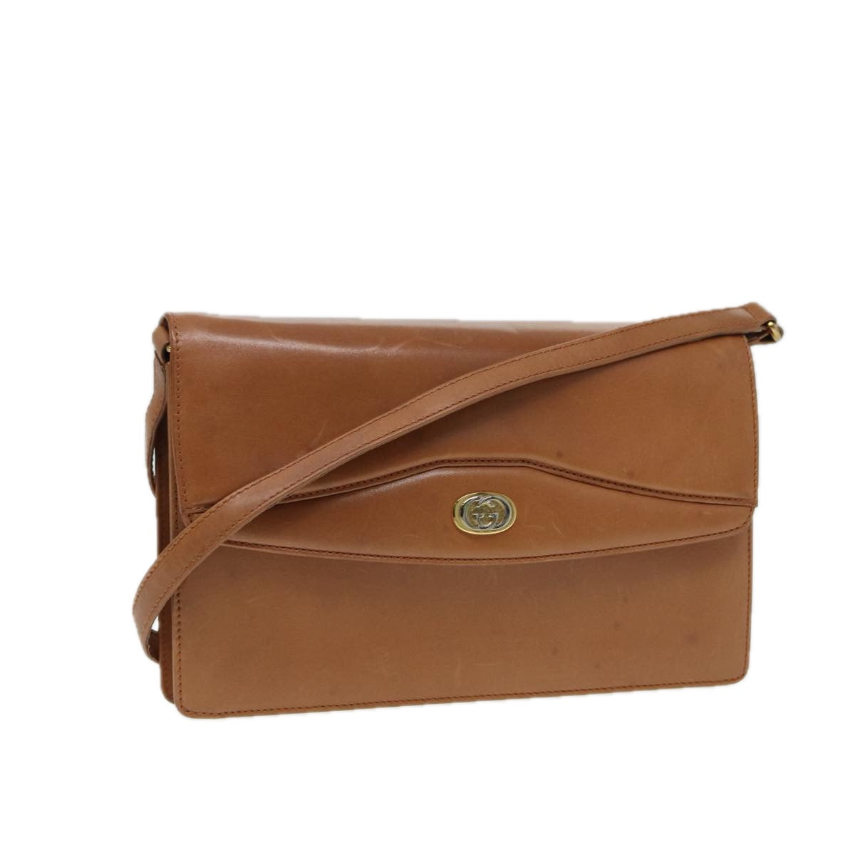 Gucci Brown Leather Shoulder Bag ()