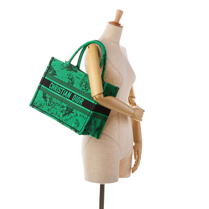Medium Embroidered Canvas Book Tote