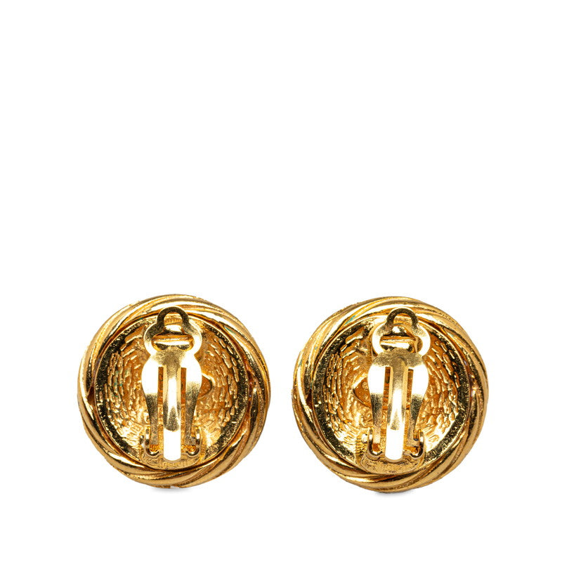 Chanel CC Clip On Earrings Metal Earrings in Good condition