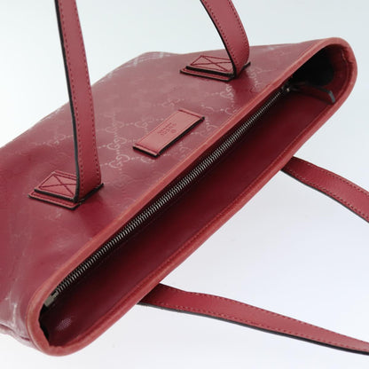 Gucci Gg Supreme Red Leather Tote Bag