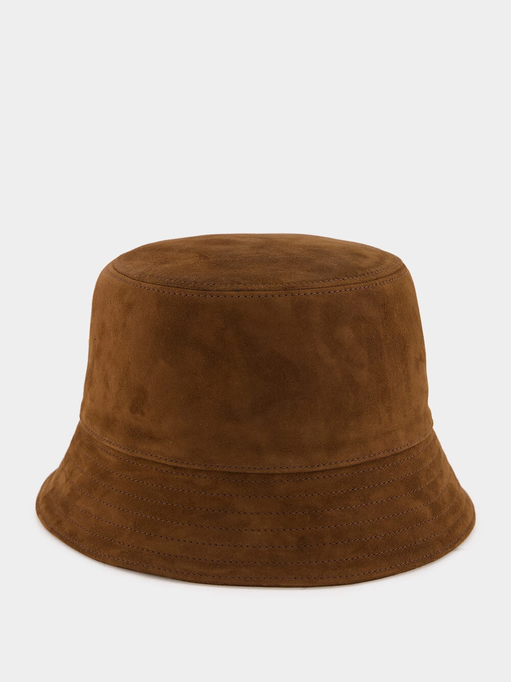 Brown Leather Bucket Hat