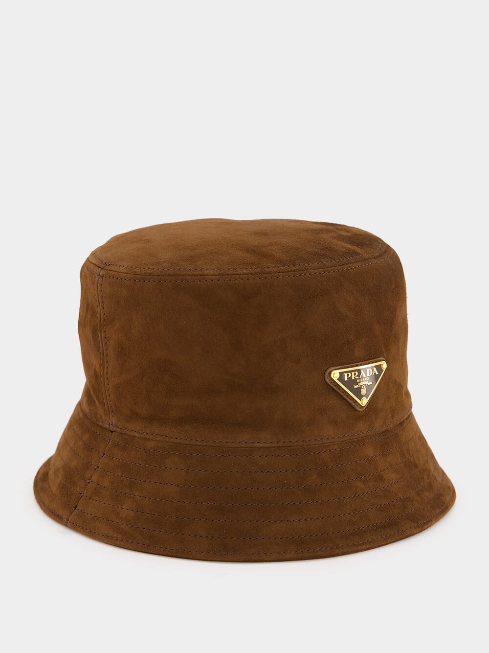 Brown Leather Bucket Hat