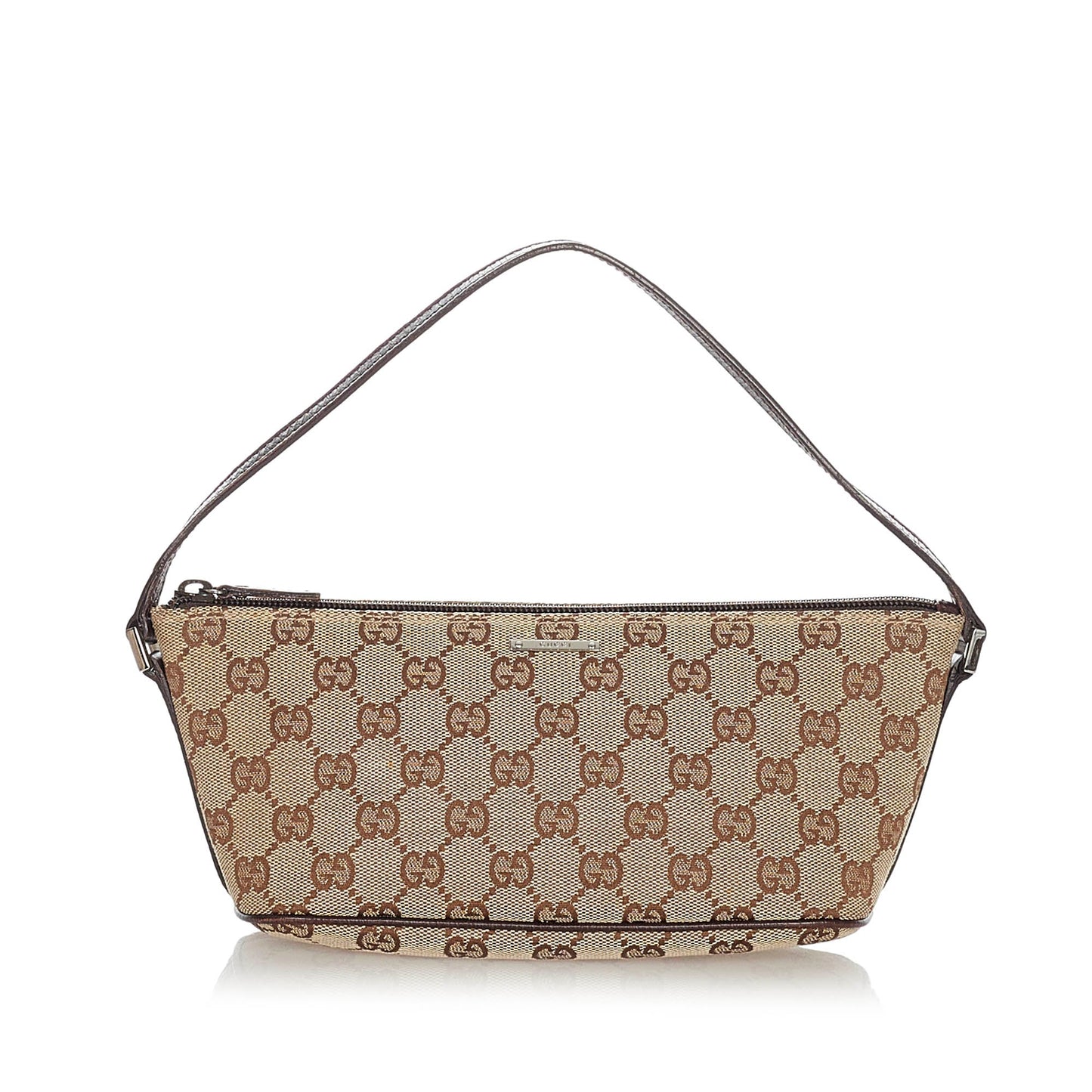 Gucci Gucci GG Canvas Boat Baguette Brown