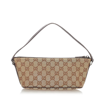 Gucci Gucci GG Canvas Boat Baguette Brown